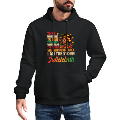 Juneteenths Women I Am The Storm Black Freedom 1865 Versatile Streetwear Hoodie