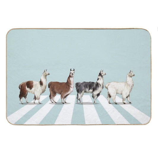Llama The Abbey Road #1 Bath Mat