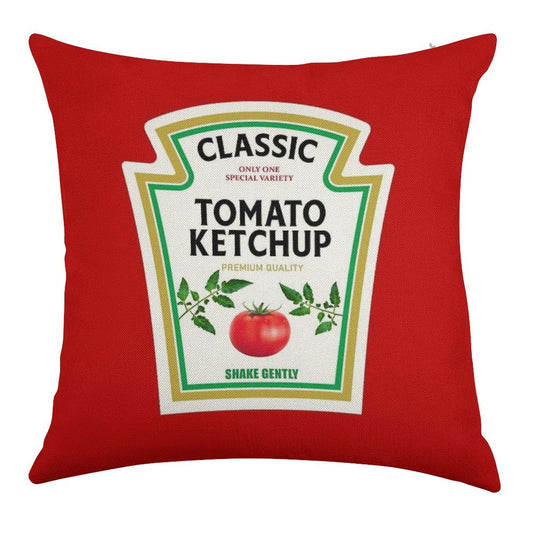 Ketchup Halloween 2023 Costume Family Group Matching Couple Mustard Mayo Linen Throw Pillow Cover