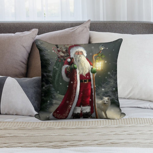 The Christmas Traveler Soft Anti-Pilling Throw Pillow