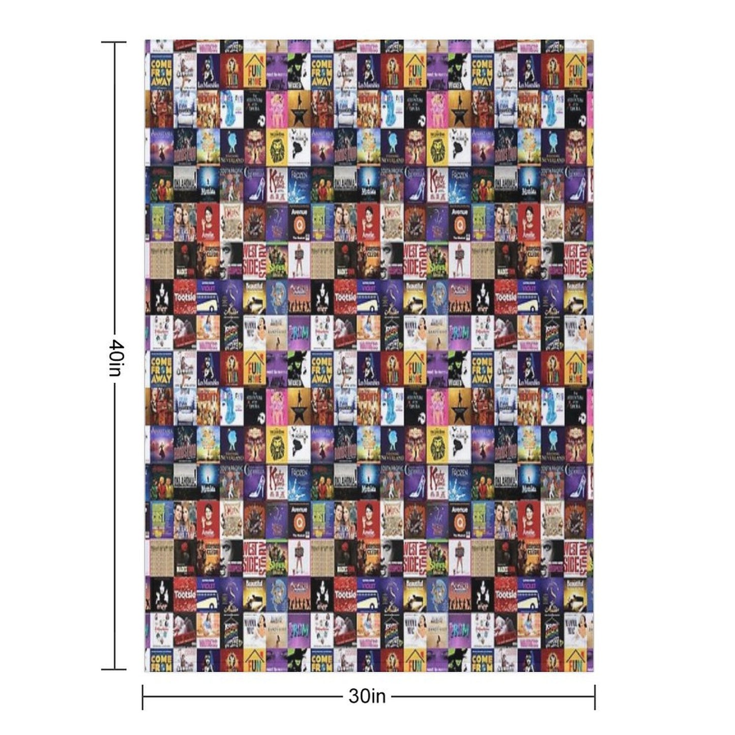 Musicals Collage Throw Blanket