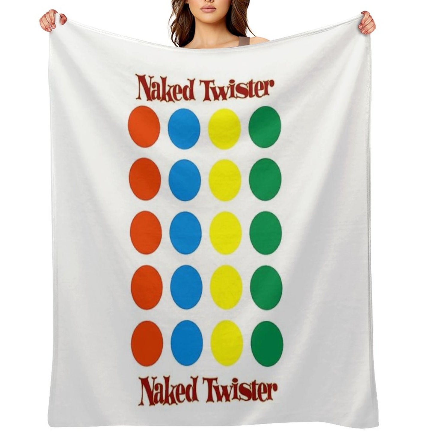 Naked Twister Throw Blanket