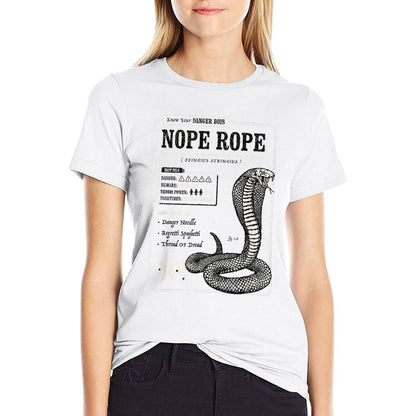 Nope Rope Print - Funny Snake  Easy-care T-Shirt