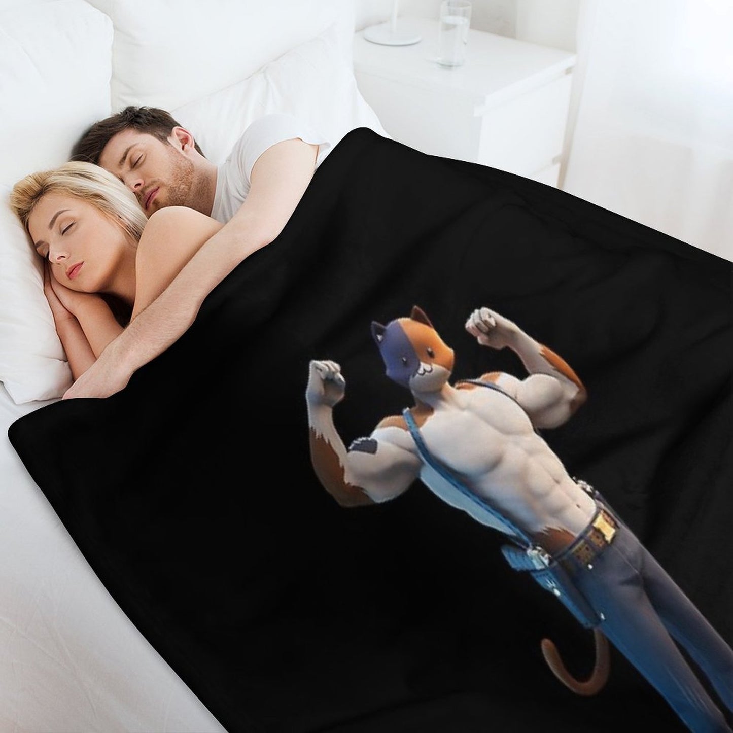 Meowscles Throw Blanket