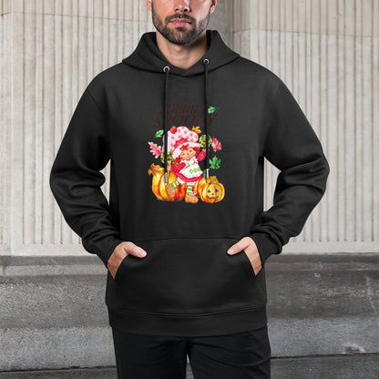 Womens Strawberry Shortcake Berry Spooky Halloween Jack O Lantern Shape Retention Hoodie