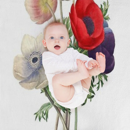 Anemone Illustration Throw Blanket