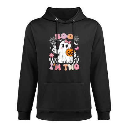 Halloween Birthday Boo Im Two Groovy Birthday Outfit Unisex Design Hoodie