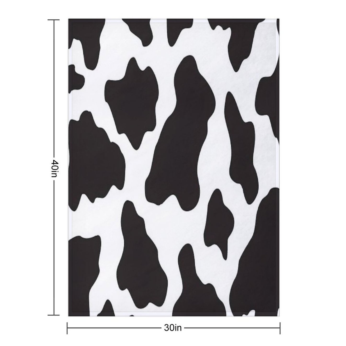 Cow Animal Print Cowboy Country Ranch Farm Style Throw Blanket