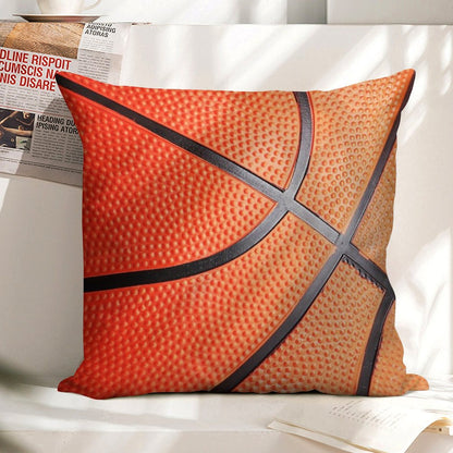 Basketball Linen Throw Pillow Cover