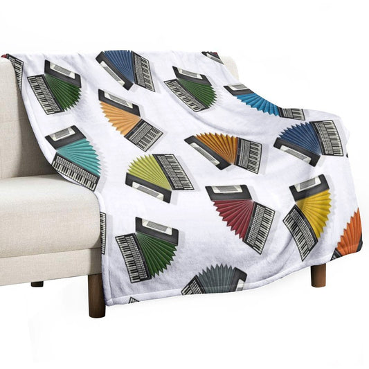 Accordions Throw Blanket