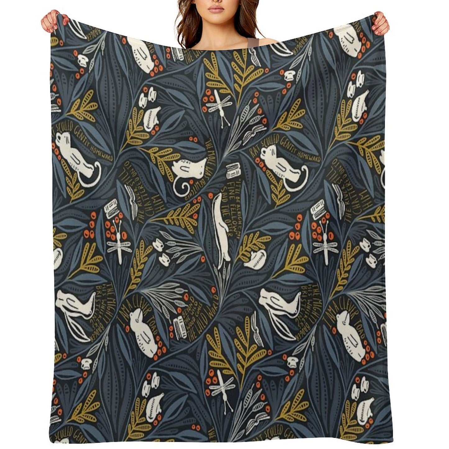 Wind in The Willows Throw Blanket