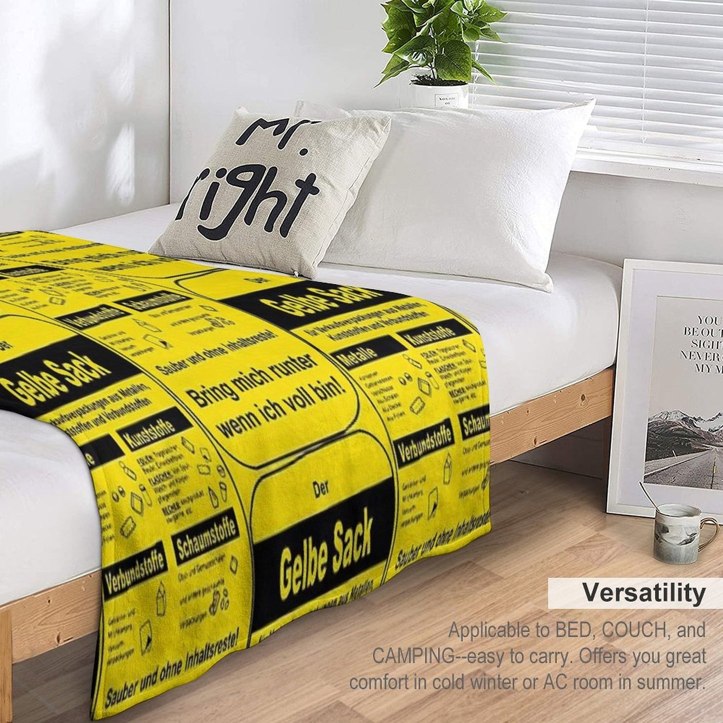 The Yellow Bag Throw Blanket