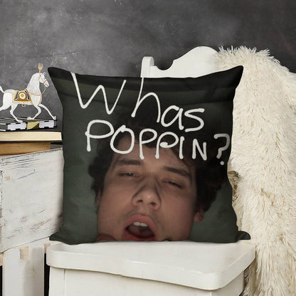 Wilbur Soot Linen Throw Pillow Cover