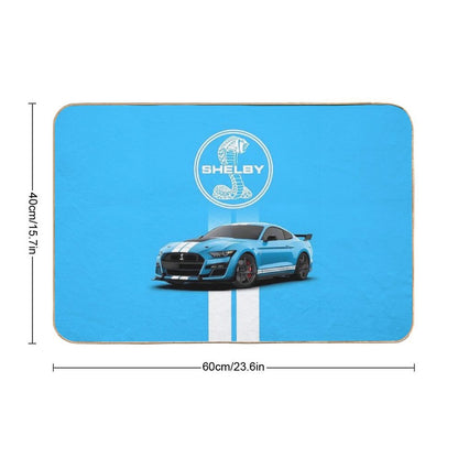 Light Blue Shelby Mustang Bath Mat