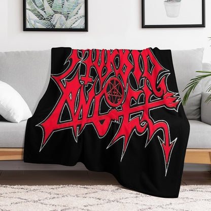 Morbid Angel Red Logo Art Throw Blanket