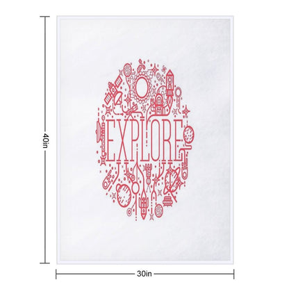 Explore Space Throw Blanket