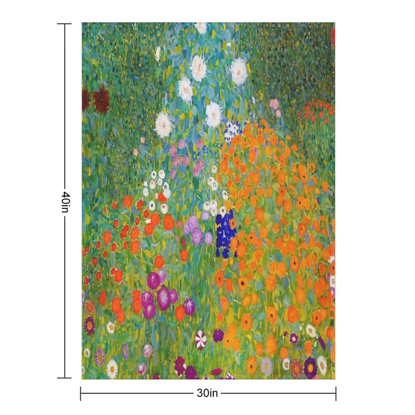 Gustav Klimt - Flower Garden Throw Blanket