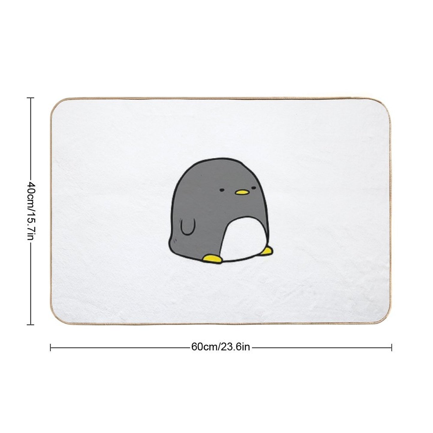 Cute Cuddly Penguin Bath Mat