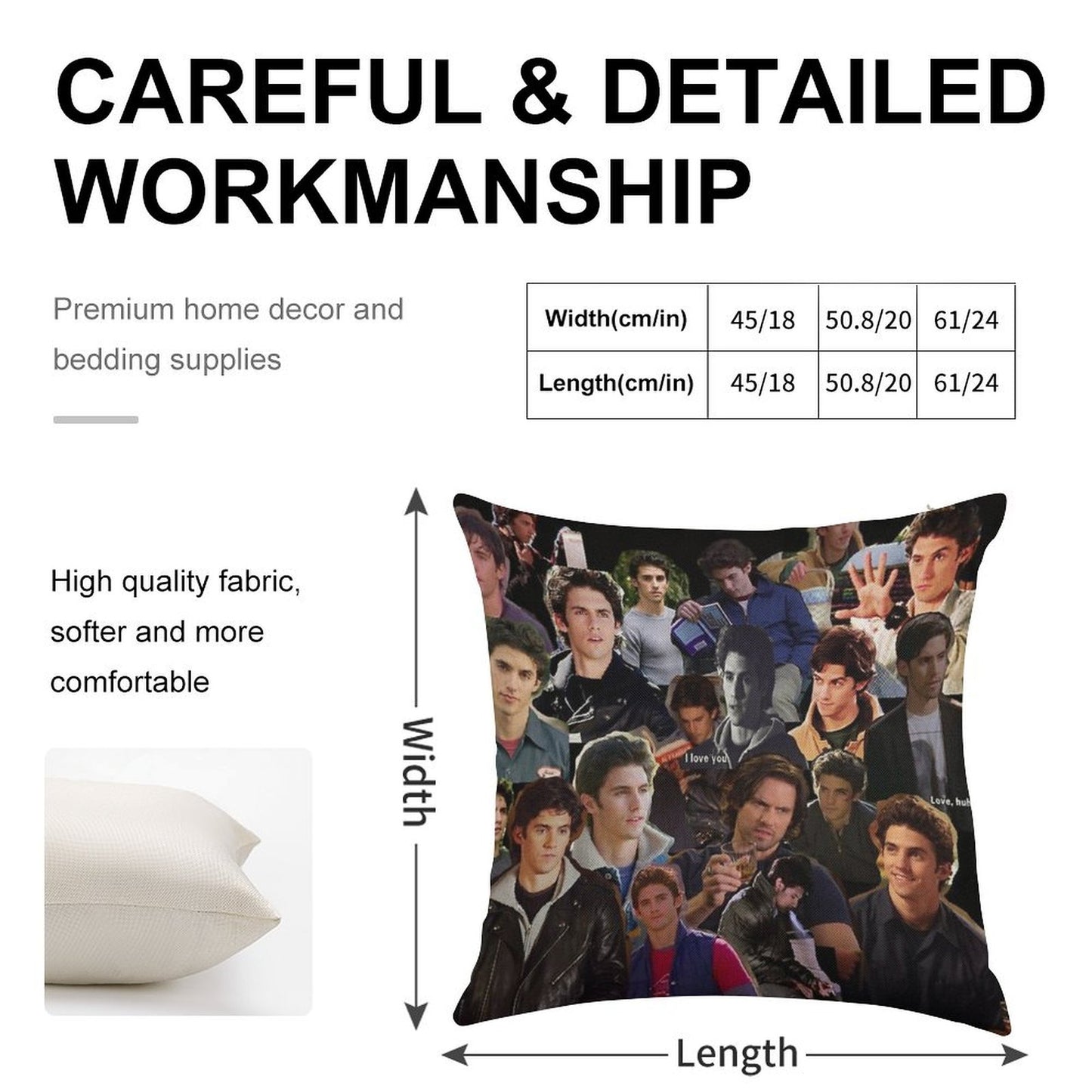 Jess Mariano Linen Throw Pillow Cover