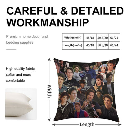 Jess Mariano Linen Throw Pillow Cover