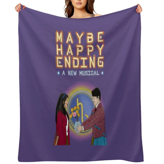 Maybe Happy Throw Blanket