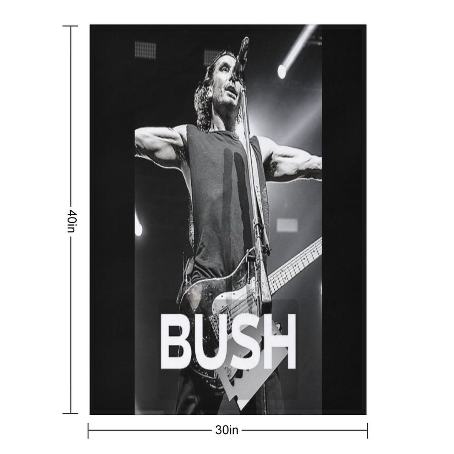 BUSH ROCK BAND Tour - Bush Fan Edition - Nostalgic 90s Throw Blanket
