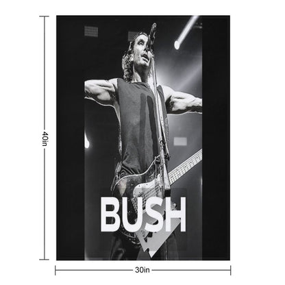 BUSH ROCK BAND Tour - Bush Fan Edition - Nostalgic 90s Throw Blanket