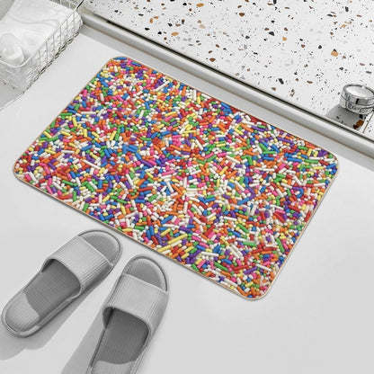 Rainbow Sprinkles Bath Mat