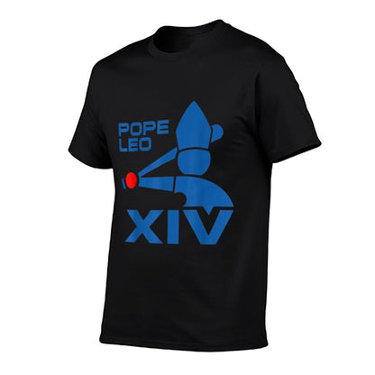 Da Pope Leo XIV Baseball  Ribbed Collar T-Shirt