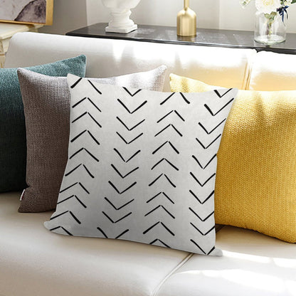 Boho Big Arrows in White And Black Soft Skin-Friendly Throw Pillow