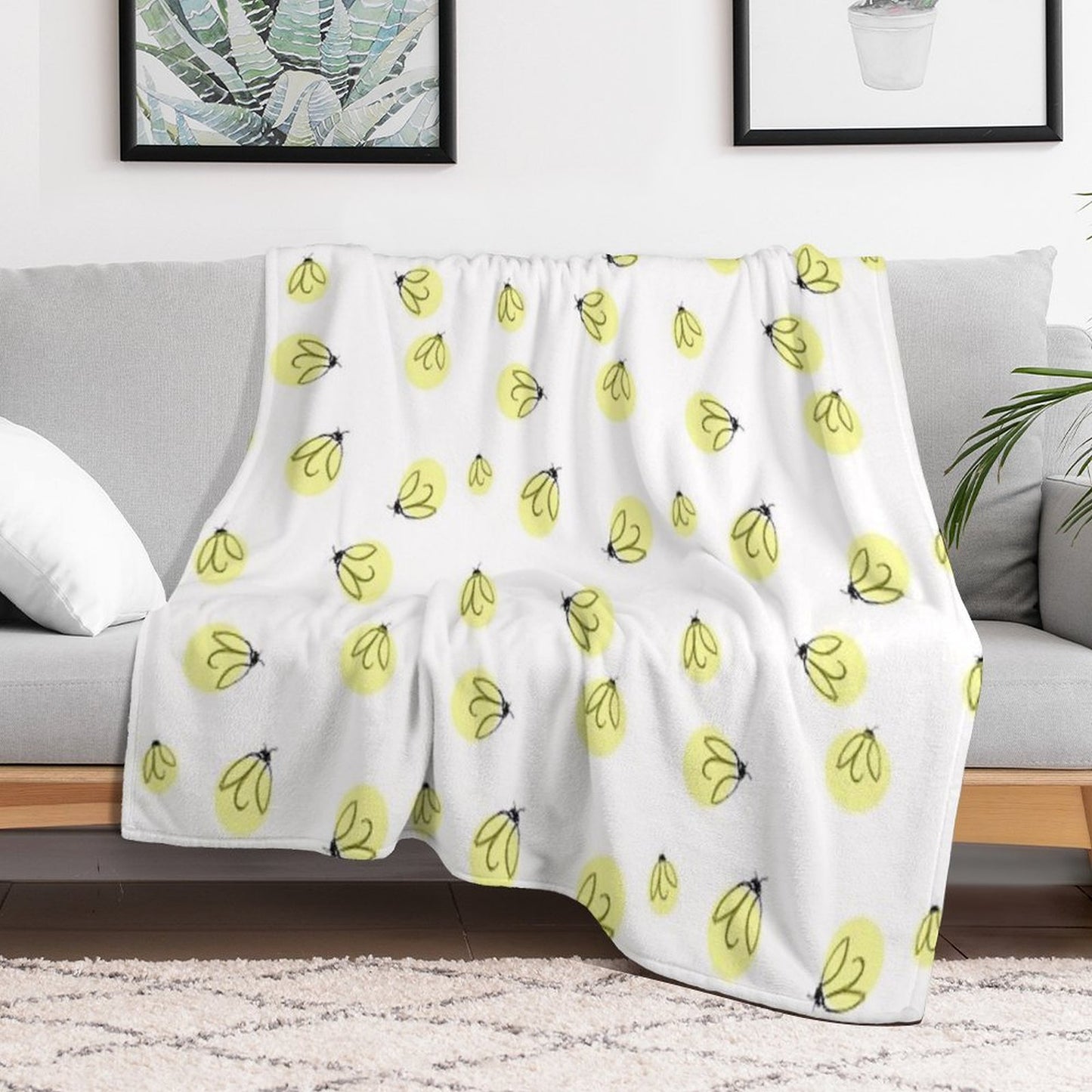 Fireflies, Lightning Bugs Throw Blanket