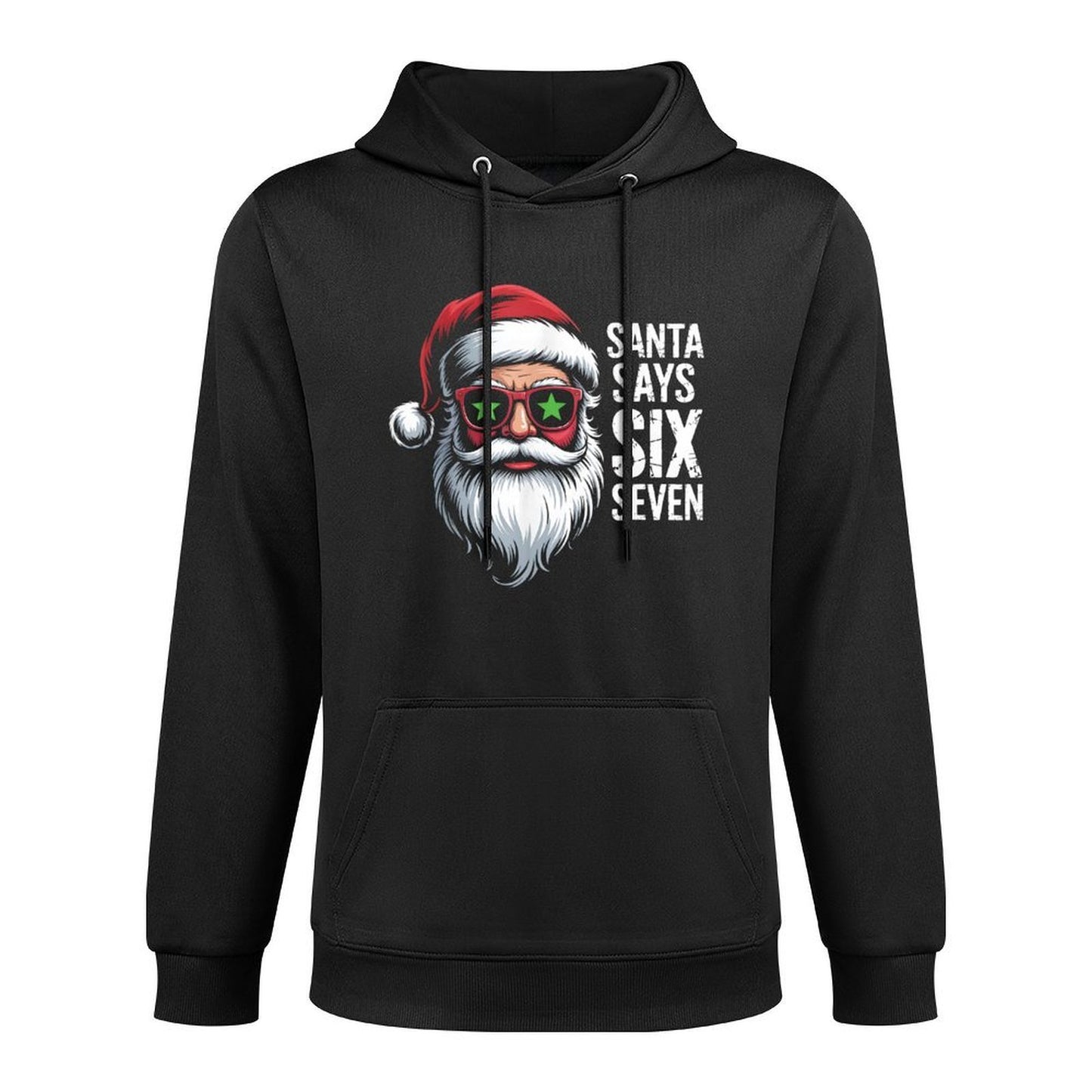 67 Meme Funny Six Seven Christmas 6-7 Meme Santa 6 7 Breathable Fabric Hoodie