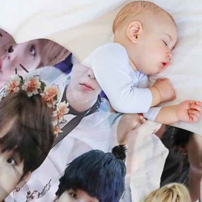 Suga BTS Collage Throw Blanket