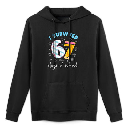 I Survived 67 Days of School Funny Meme Teacher Student Breathable Fabric Hoodie