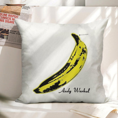 Andy Warhol Banana Velvet Underground Peel Slowly And See Linen Throw Pillow Cover
