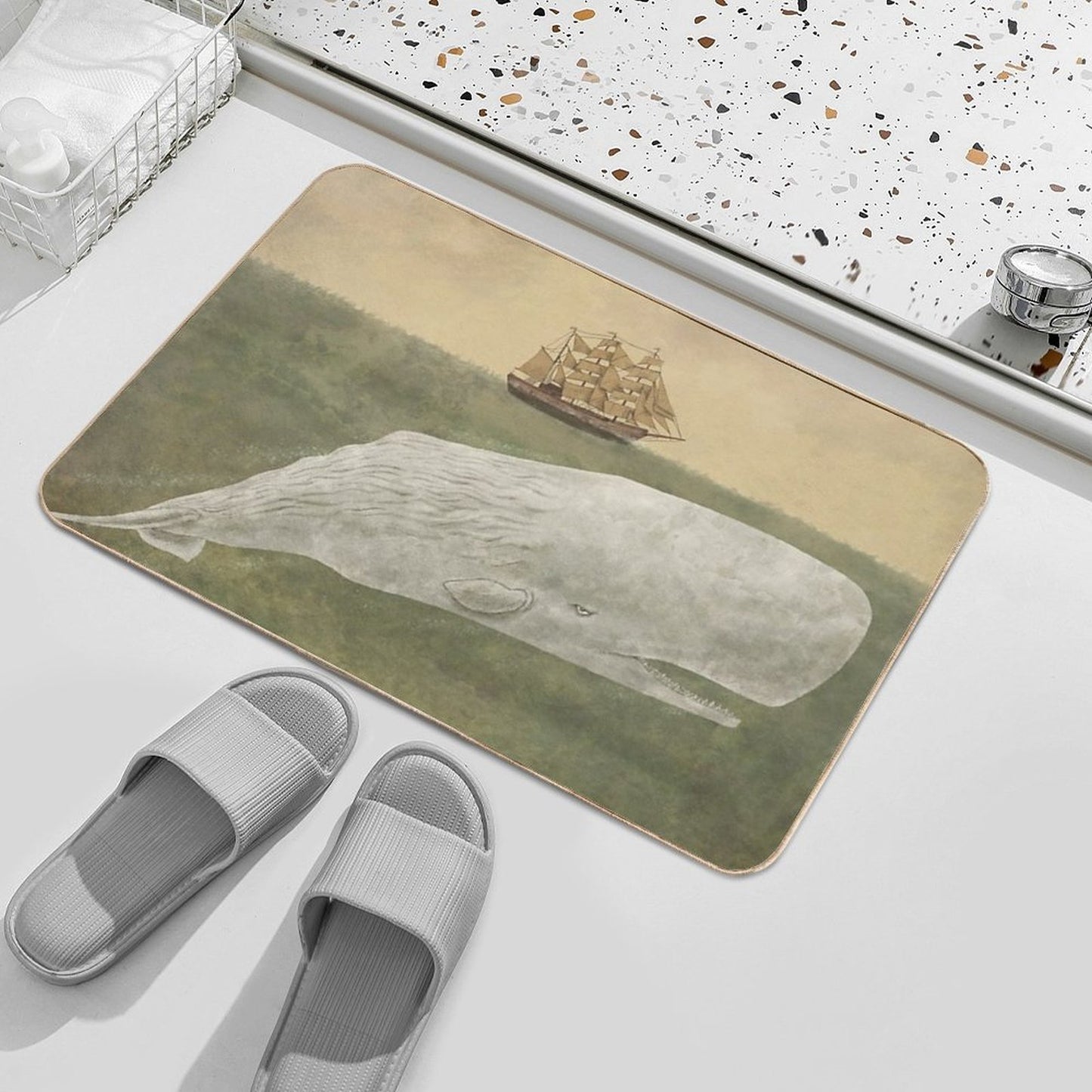 Far From Nantucket  Slip-Resistant Bath Mat
