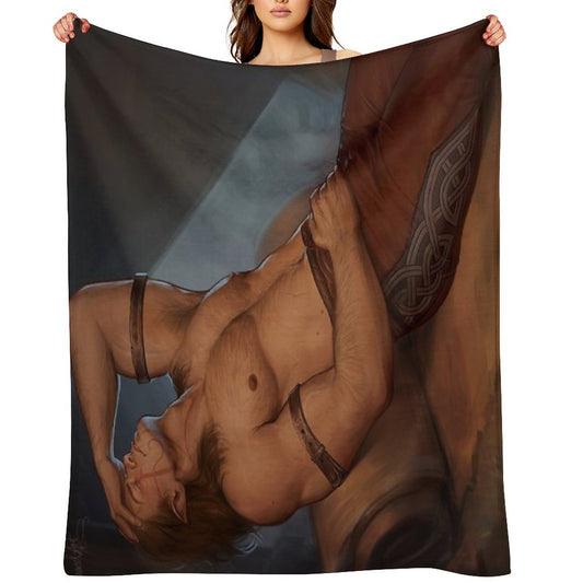 The Archdruid in His Tent Throw Blanket