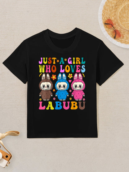 Funny Labubu Just A Girl Who Loves Labubu The Monsters Women Kids T-Shirt