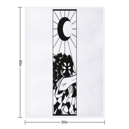 The Upper Moon One Throw Blanket