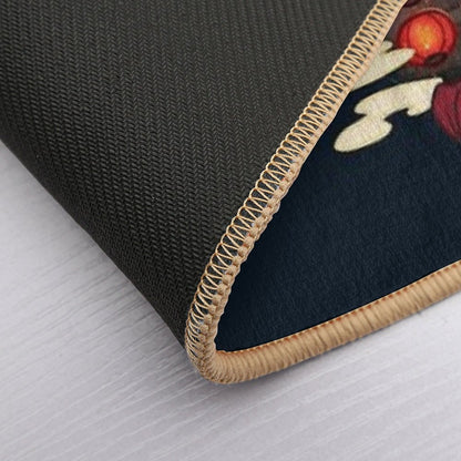 Moonlit Kitsune Shrine Teacup  Pet-Safe Bath Mat