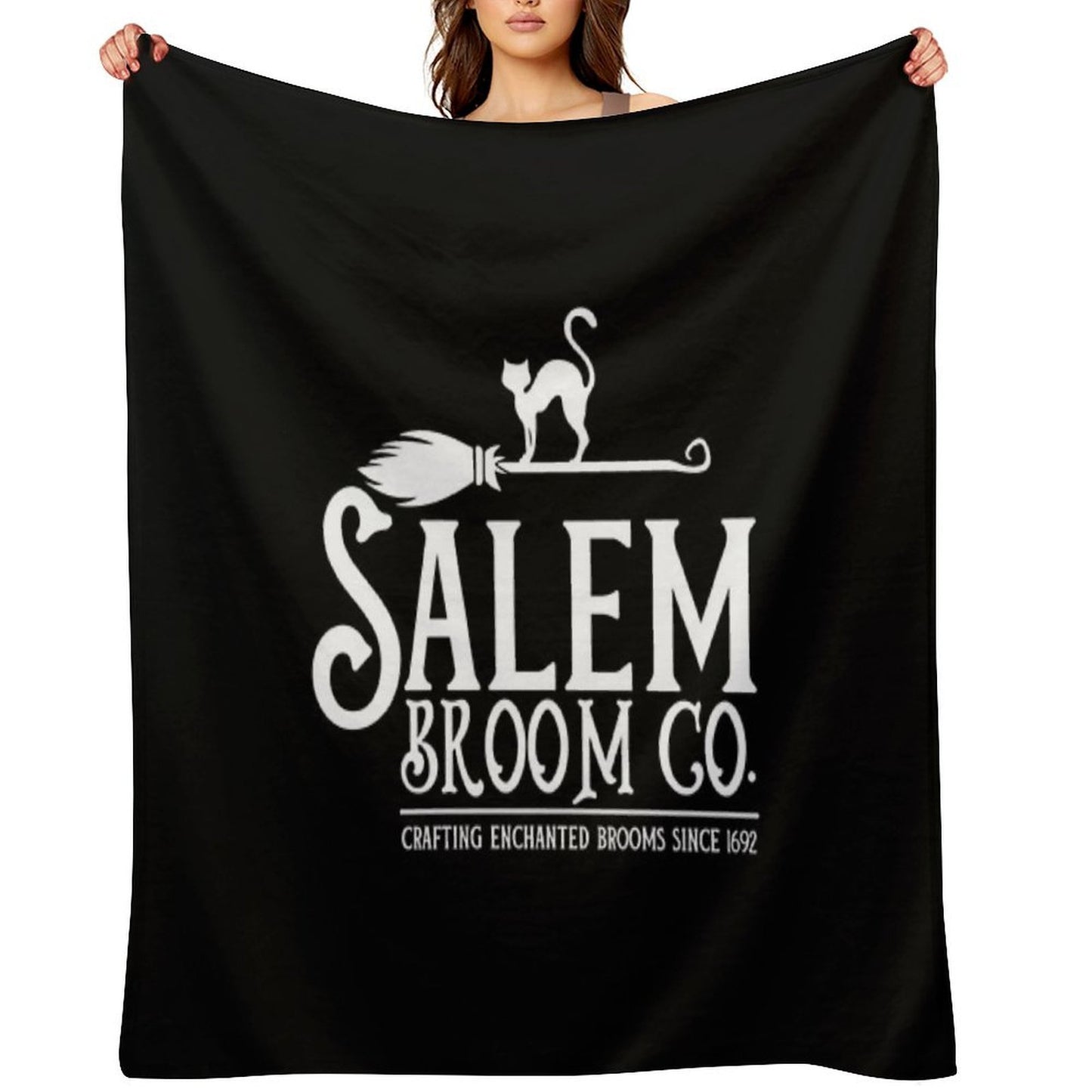Salem Broom Company - Witch Halloween Lazy Costume Women Throw Blanket