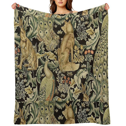 William Morris Forest Fabric Throw Blanket
