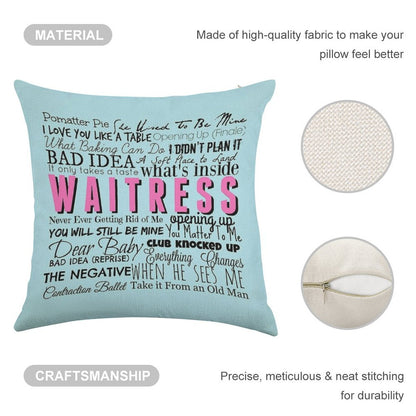 Waitress Original Cast Recording Linen Throw Pillow Cover