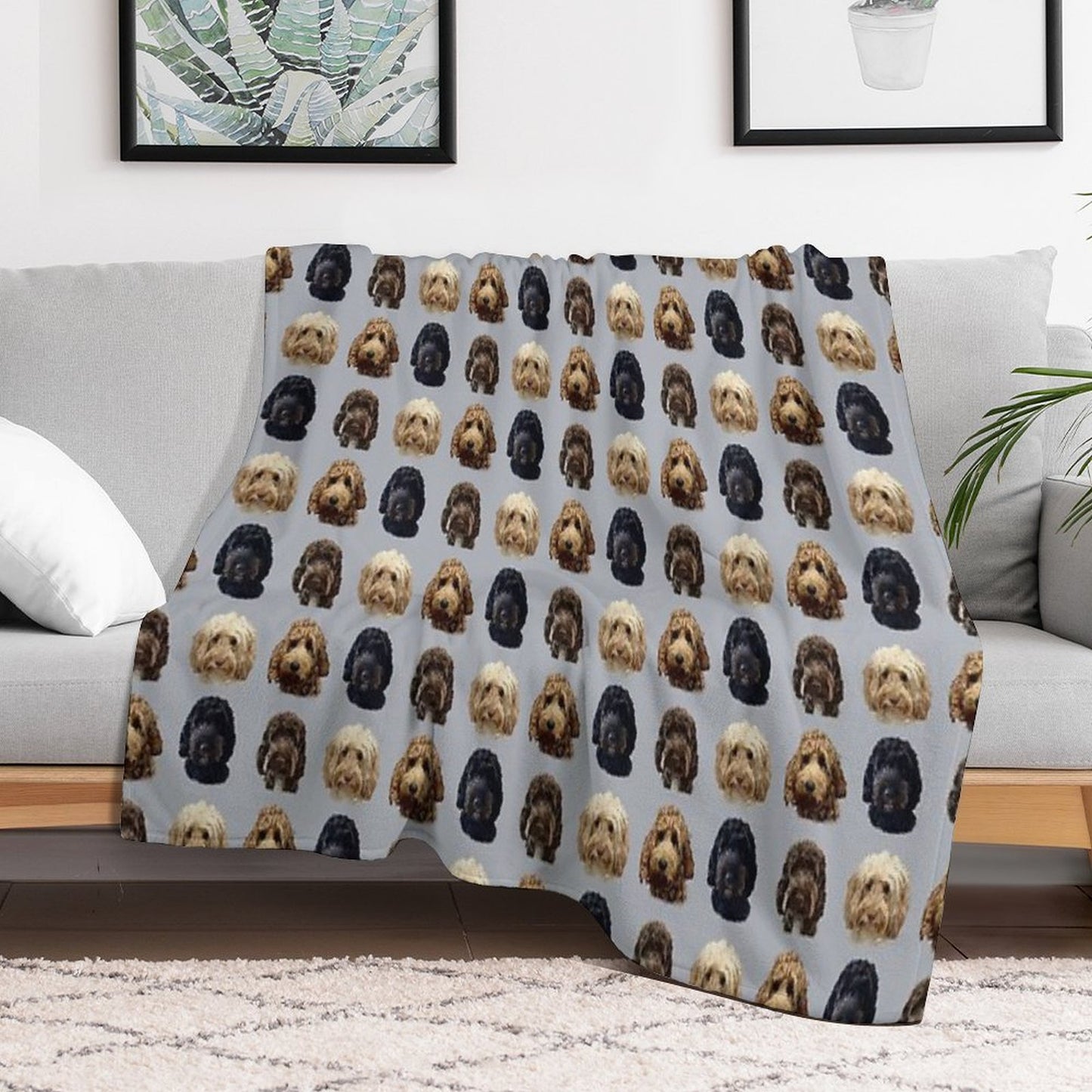 Cockapoo Dog Collection Throw Blanket