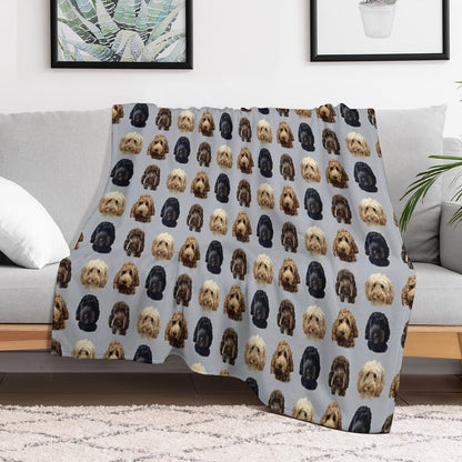 Cockapoo Dog Collection Throw Blanket