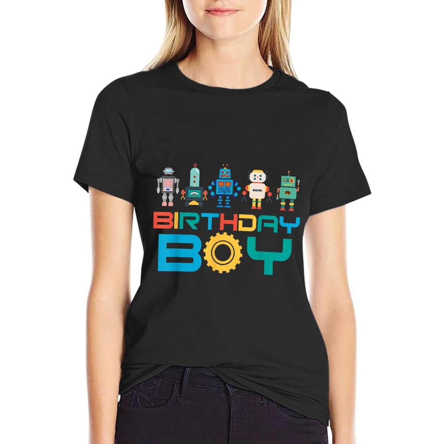 Robots Birthday Party Decorations All Ages Robotic Kids Boys T-Shirt