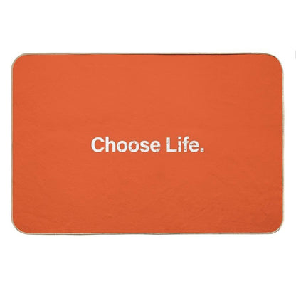 Choose Life. Trainspotting - Square - Orange Bath Mat