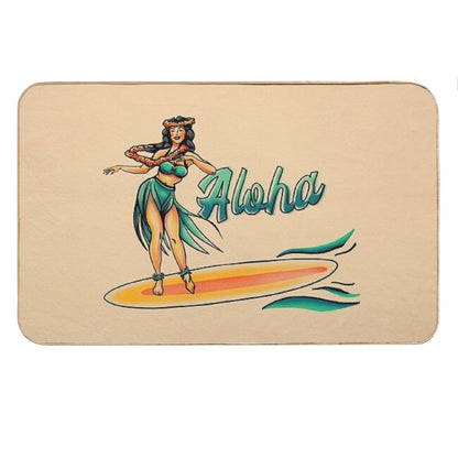 Aloha Hula Girl Bath Mat