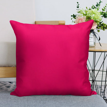 Super Bright Fluorescent Pink Neon Linen Throw Pillow Cover
