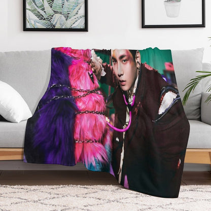 Key Gasoline Pink Monster Throw Blanket